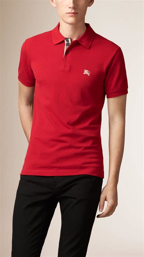 burberry herren polo l red|burberry polo shirts men's outlet.